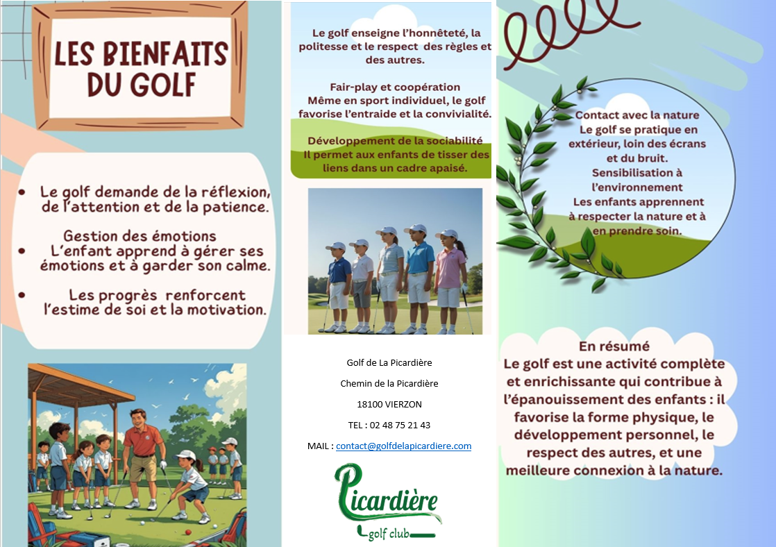 Rentrée de l'école de golf : tarifs